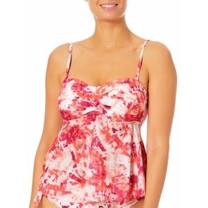 Time & Tru Paint Splatter Tie-Dye Tankini Separate